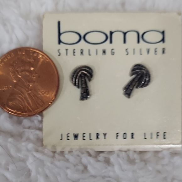 Boma Sterling Silver Palm Tree Studs - Picture 2 of 4